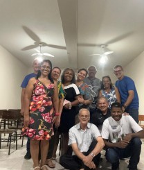 Equipe da Pastoral da Educação em reunião no dia 25/07/2026 no Seminário Bom Pastor em Cáceres-MT