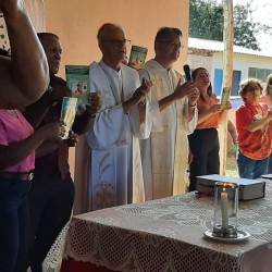 Coordenadores dos Grupos de Reflexão presentes nas crismas das comunidades rurais em Poconé no dia 16/08/2026.  