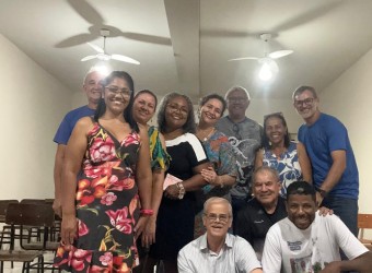 Equipe da Pastoral da Educação em reunião no dia 25/07/2026 no Seminário Bom Pastor em Cáceres-MT