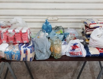 Paroquia São Luiz entrega doações da campanha de alimentos e produtos de limpeza para o Seminário Menor