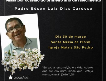 Missa por ocasião do primeiro da Páscoa do Padre Edson Luiz Dias