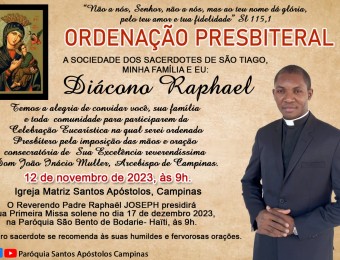 Ordenação presbiteral do Diácono Rafael 
